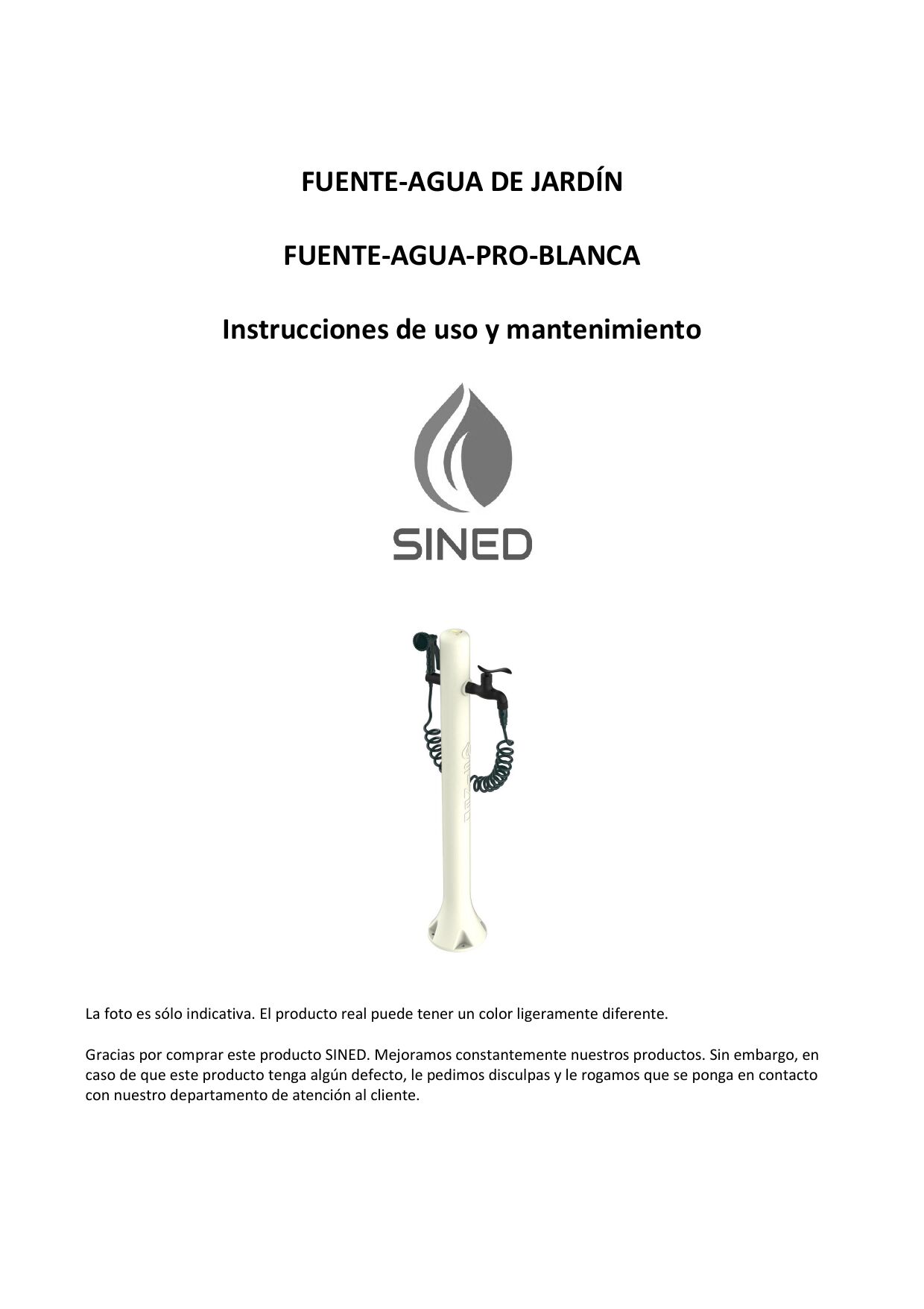 Fonte De Exterior Branca ACQUA-PRO Branco