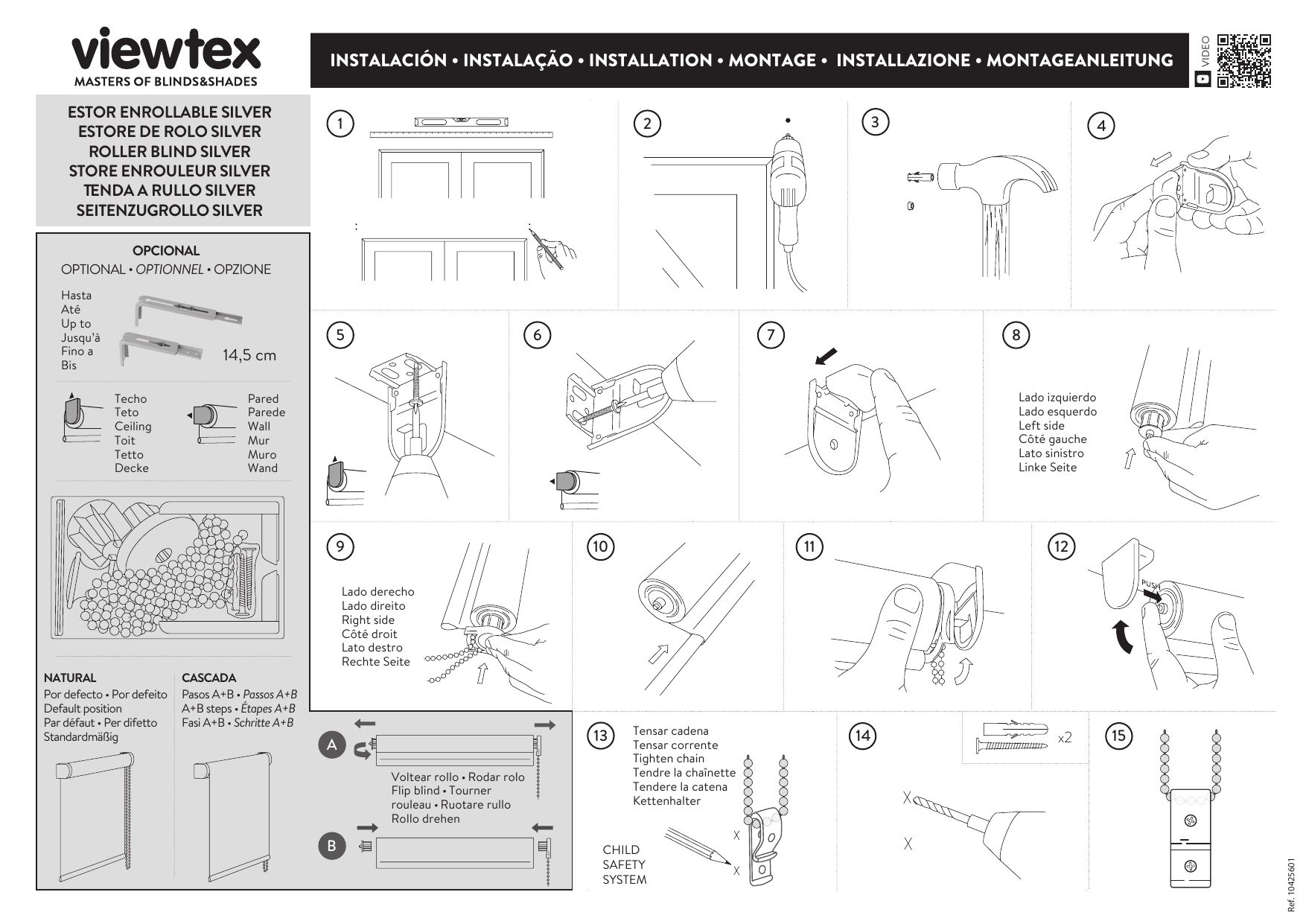 Estor de Rolo Screen Vtx - Grau de Abertura 10% 