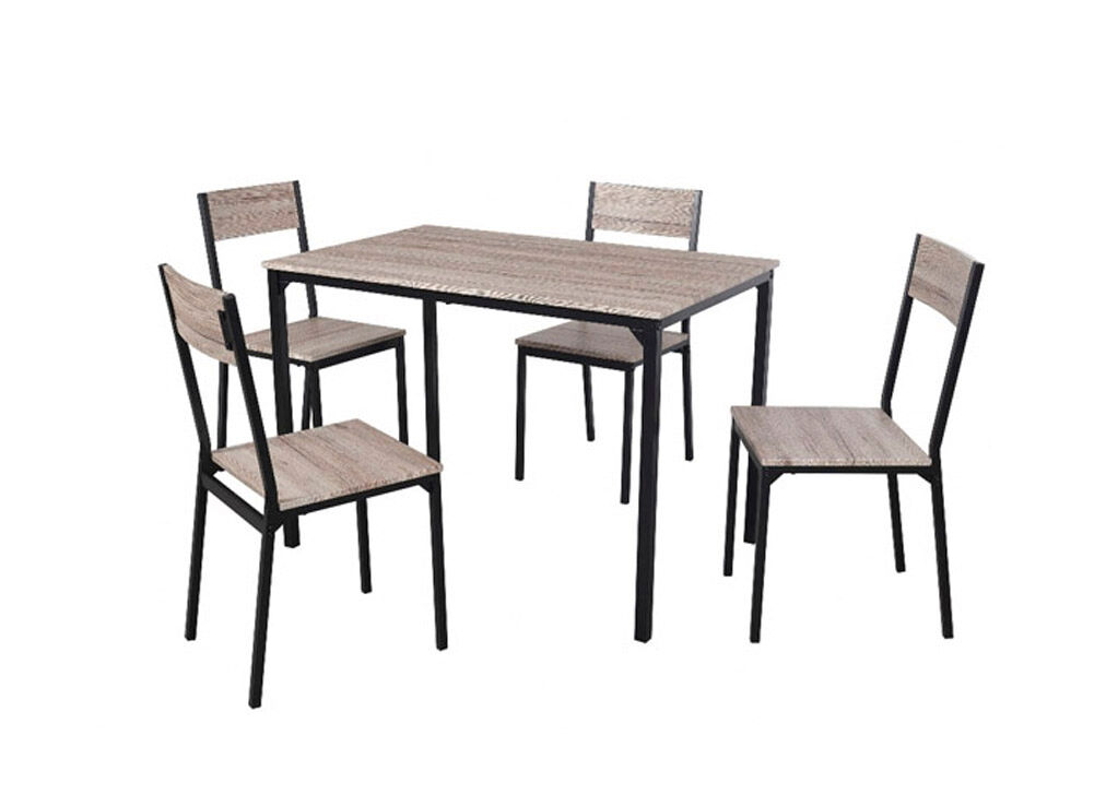 Conjunto mesa fixa e 4 cadeiras de cozinha CAFFE