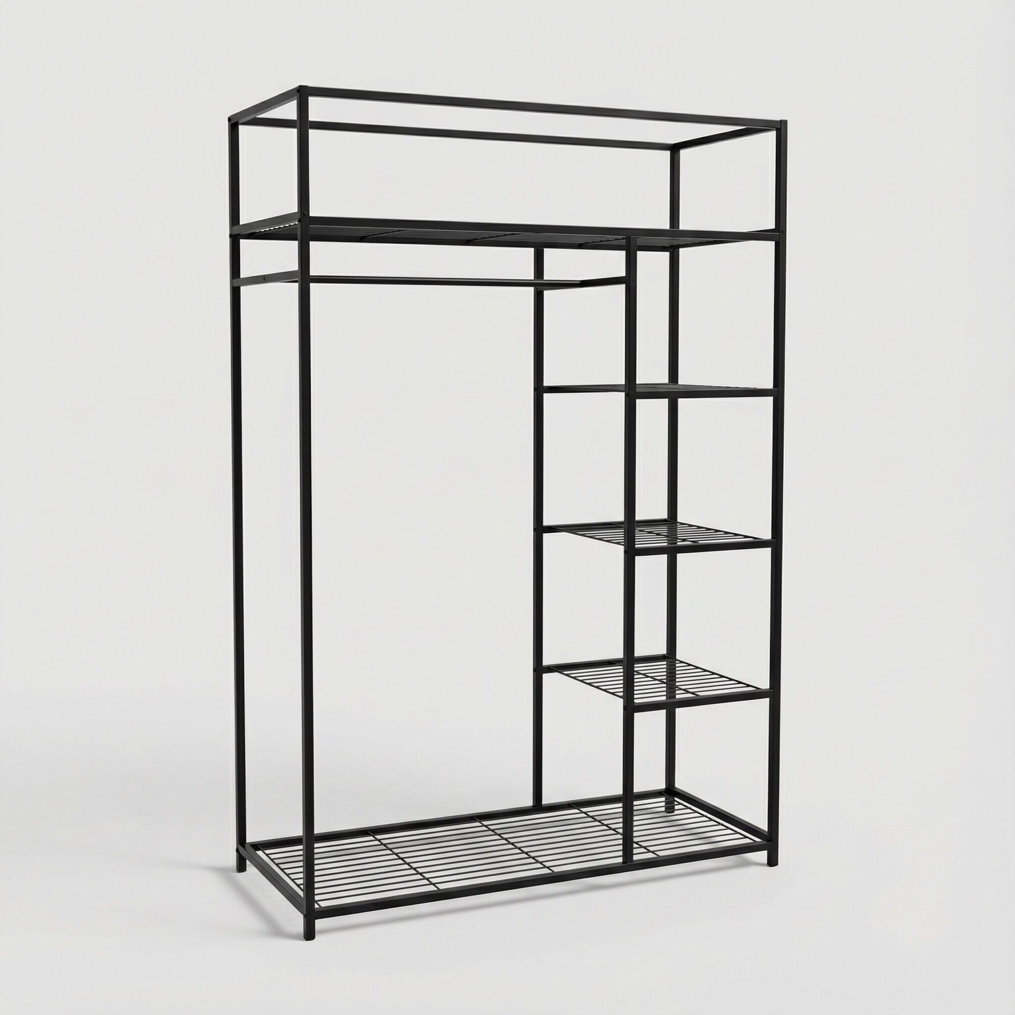 Armário de metal preto WARDY IV 110x40x170cm