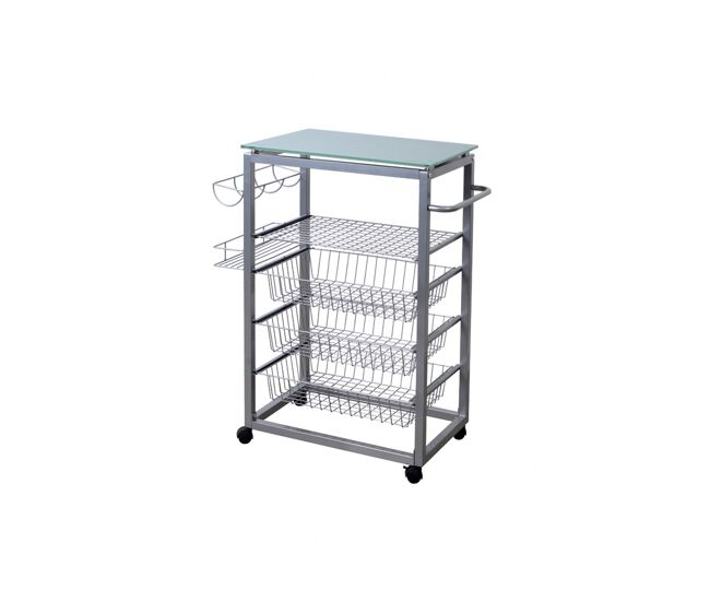 Carro de apoio cristal ii branco - conforama
