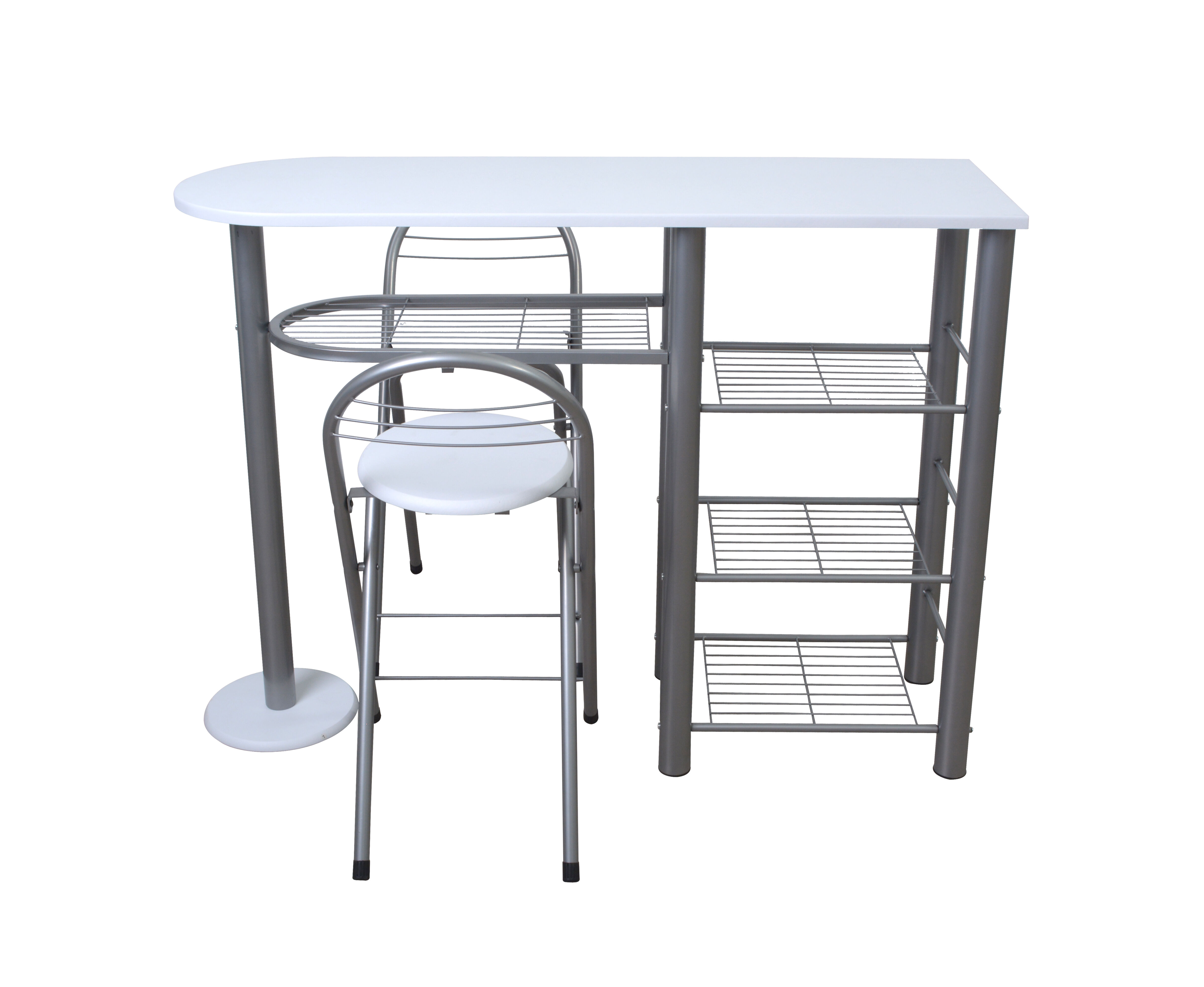 Conjunto balcão e 2 bancos de bar MALACCA II