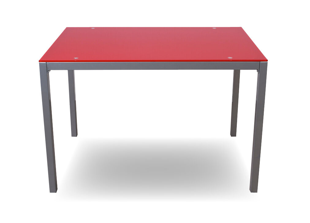 Mesa de cozinha cristal II fixa Vermelho