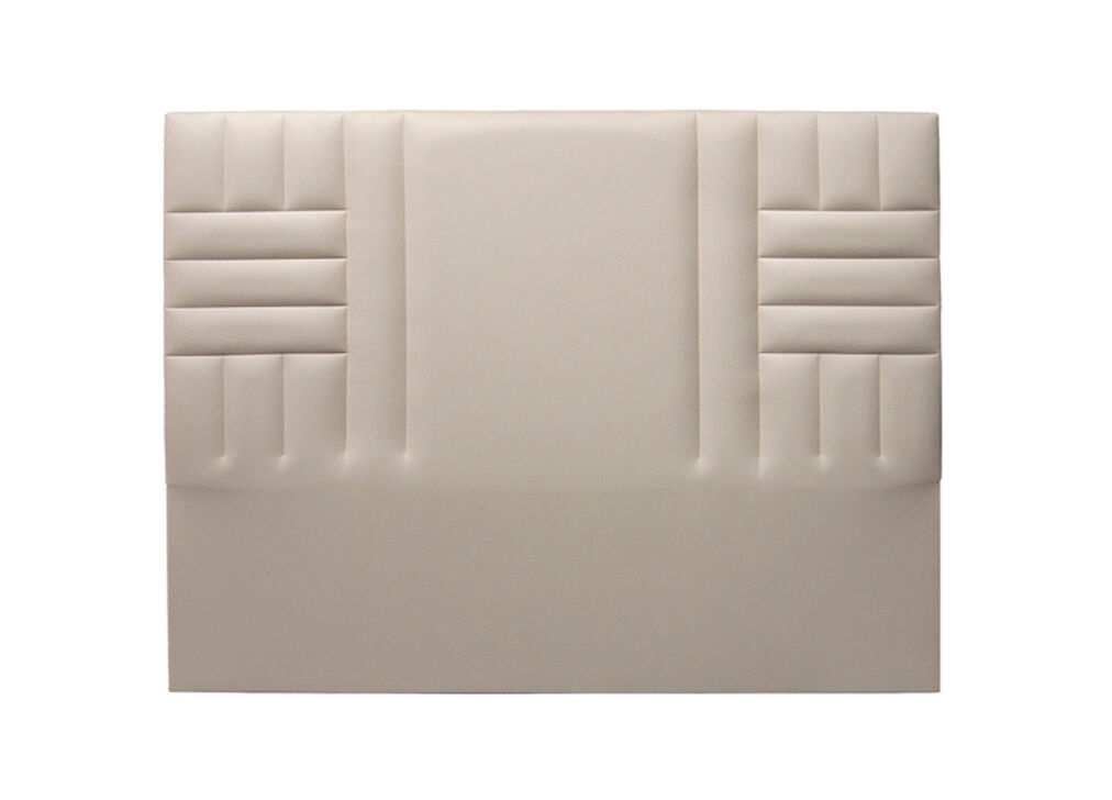 Cabeceira KANSAS pele sintética bege 160x120cm