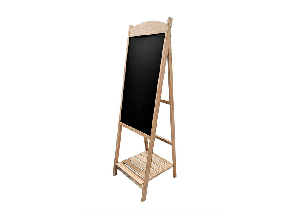 Quadro negro com cavalete de madeira 141cm