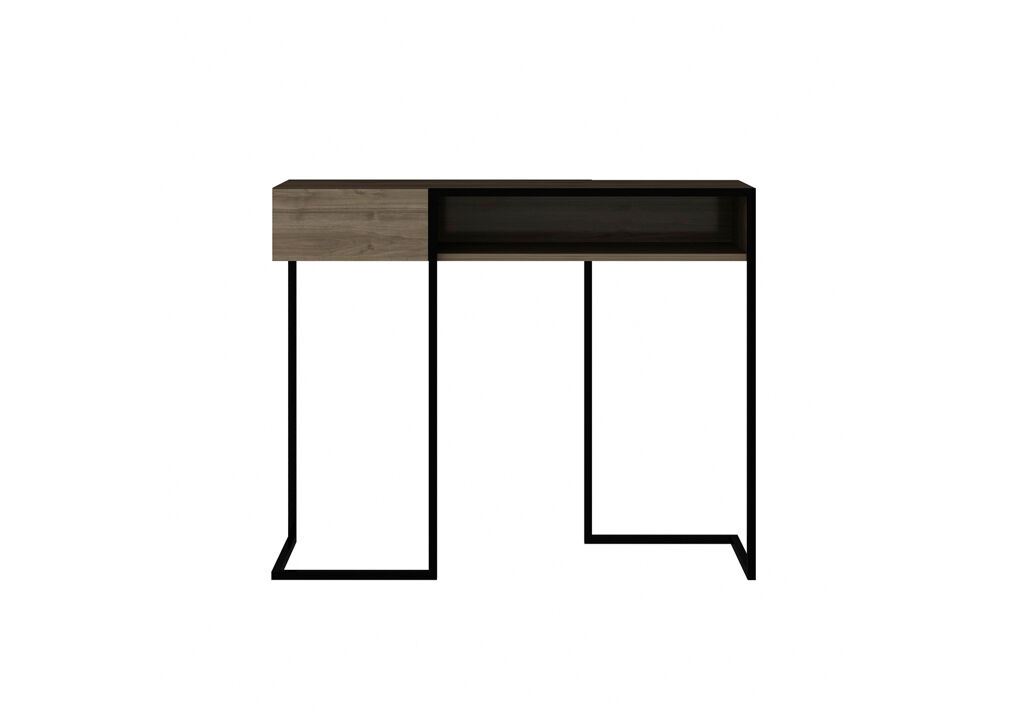 Consola ZUG cor nogueira com pés de metal petro