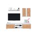 Compacto de TV YUMA carvalho branco 200cm Compacto de TV YUMA carvalho branco 200cm Branco/ Madeira