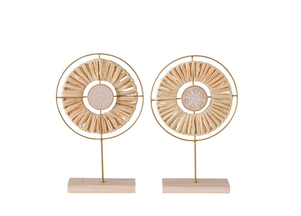 Figura decorativa mandala ALI sortida em madeira