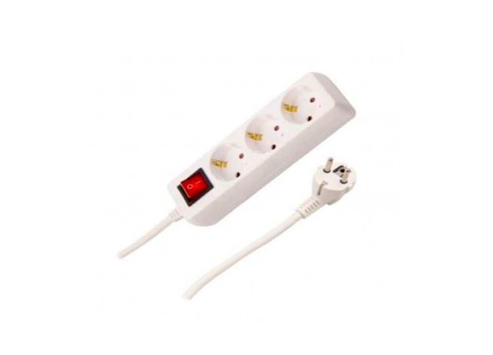 Base 3 tomadas METRONIC branca