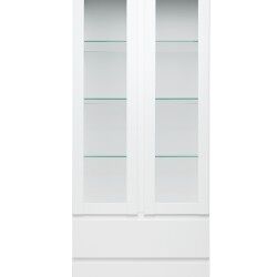 Conforama Vitrine 2 Portas De Vidro Skipper Branco