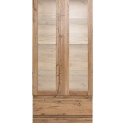 Conforama Vitrine 2 Portas De Vidro Skipper Carvalho Madeira