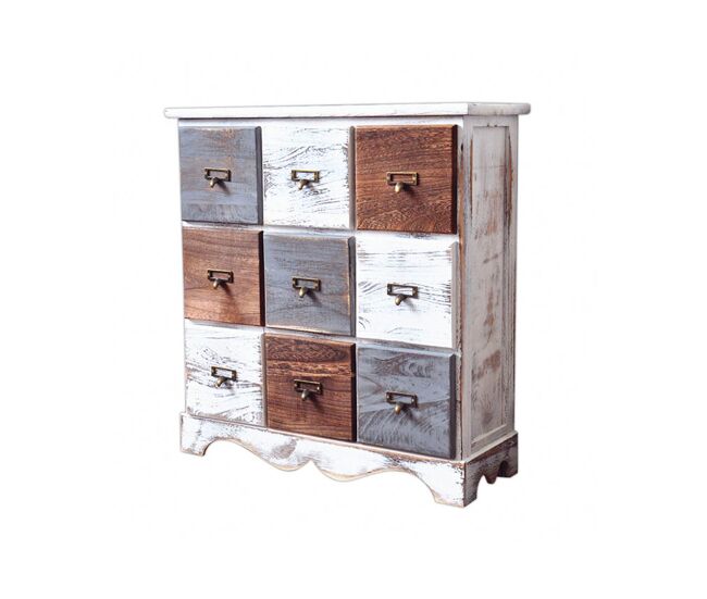 Aparador decorativo com 9 gavetas nadia - conforama