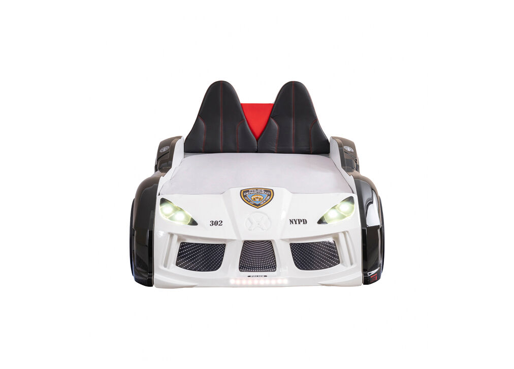 Cama carro POLICE 90x190cm com comando incluído