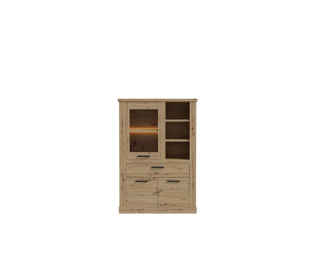 Vitrine baixa arezzo carvalho artisan