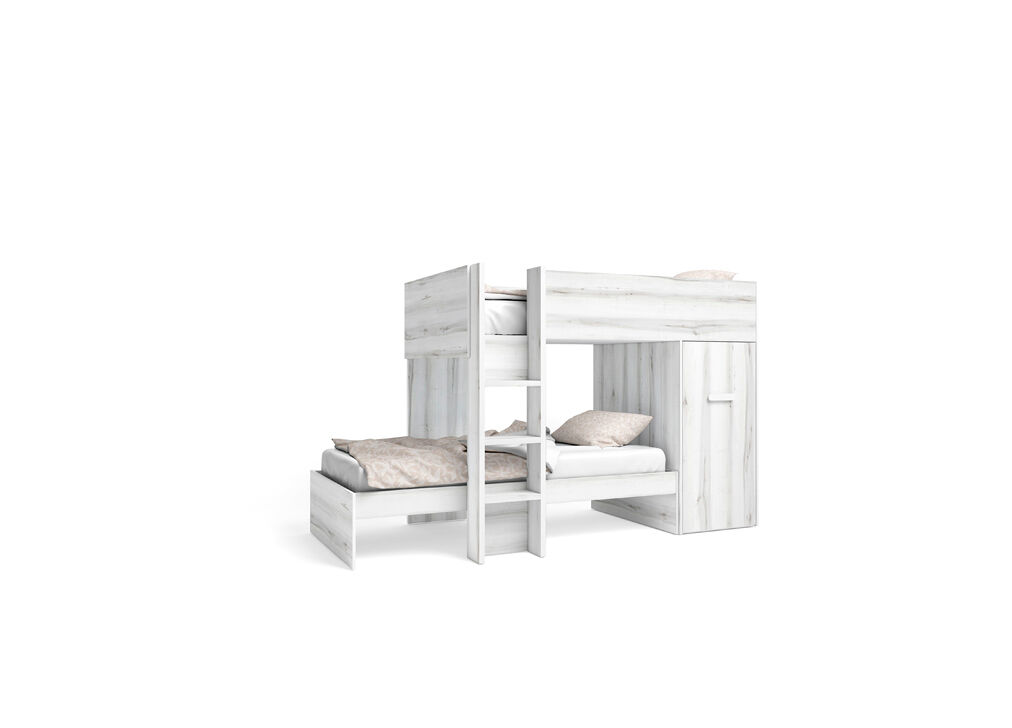 Cama trem 90x190cm 2 posições SNOW cor albo