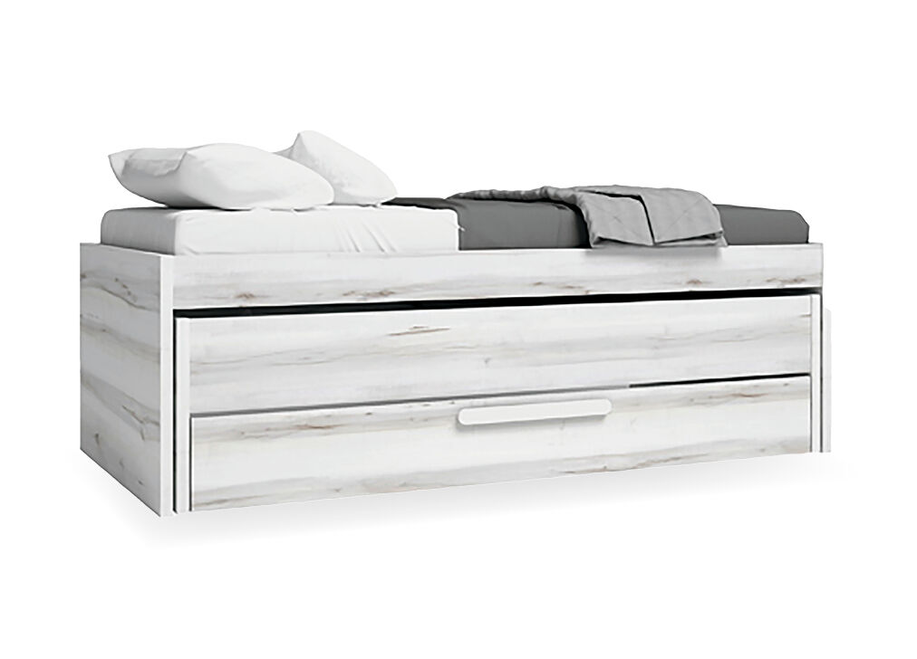 Cama nido 90x190cm SNOW cinza e branco