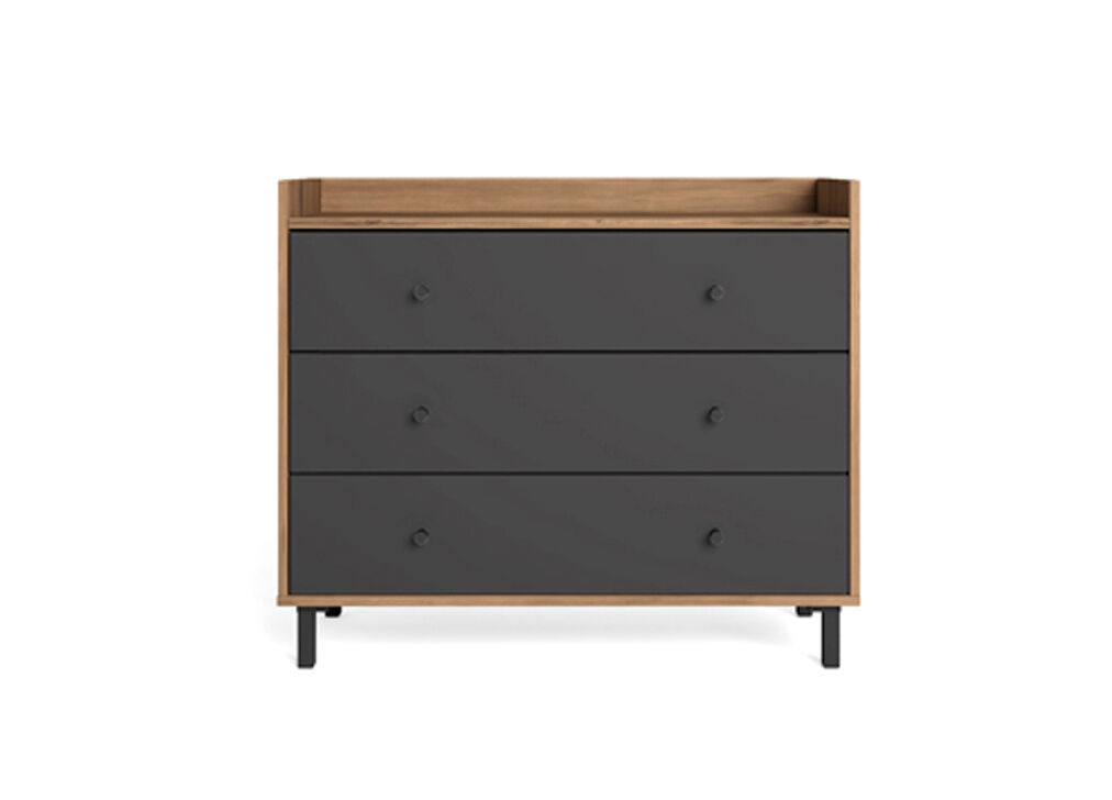 Cômoda com 3 gavetas feitas de melamina MALTA