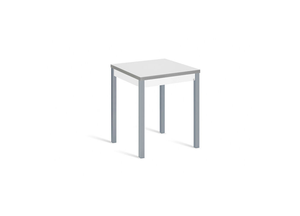 Mesa de cozinha extensível livro B-BOOK 80x80 branco e cinza
