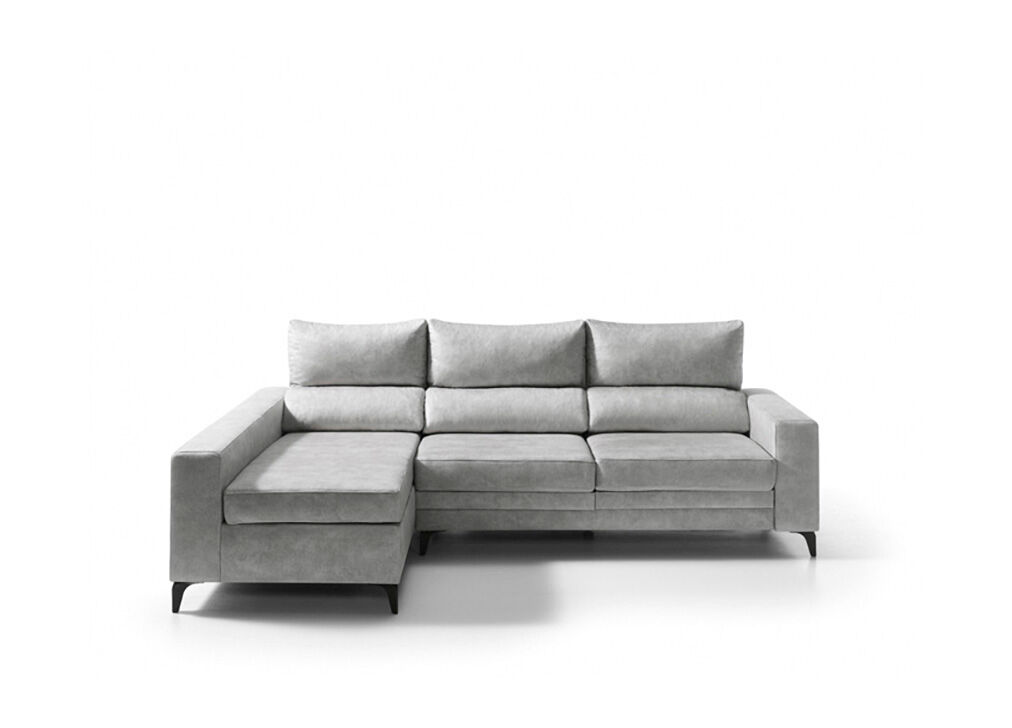 Chaise longue BLINK esquerda 4 lugares cinza claro