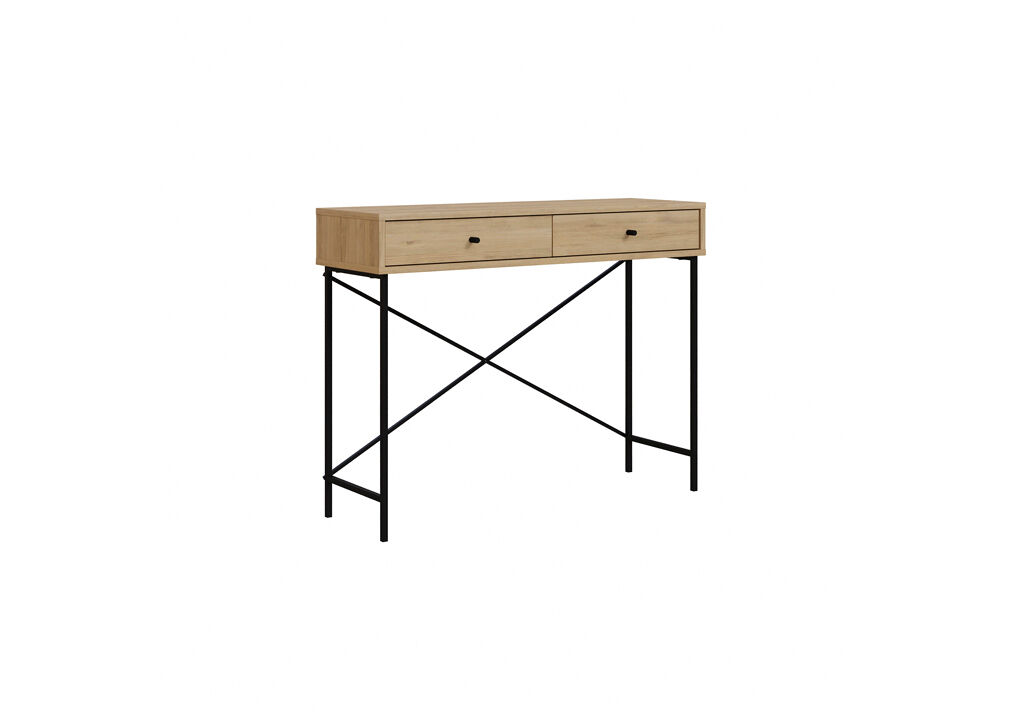 Consola 2 gavetas TITAN carvalho e negro