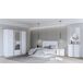 Cama BUGANVILLA 150x190cm con LED Cama BUGANVILLA 150x190cm con LED Branco/cinza