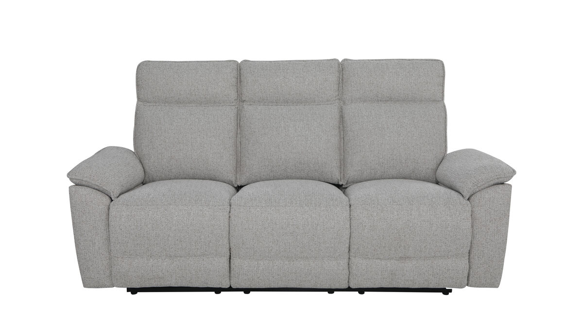 Sofá ALOISE 3 lugares relax manual cinza