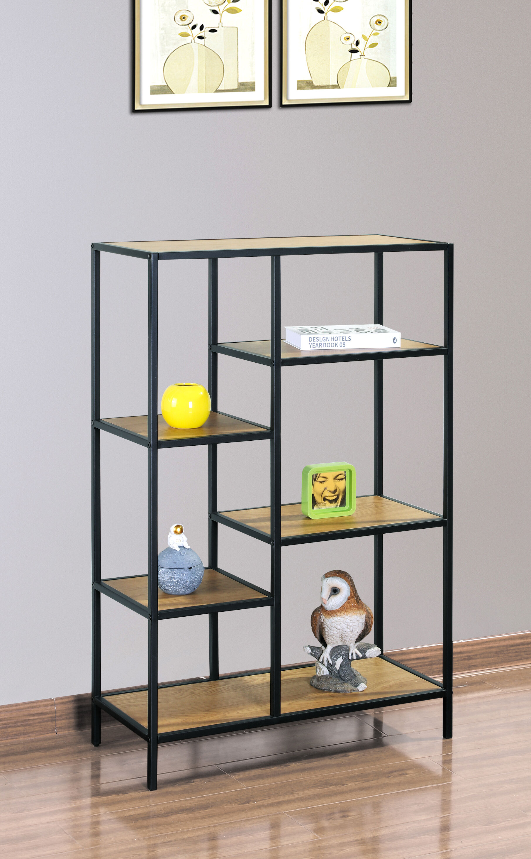 Estante LILY cor carvalho 6 aberturas