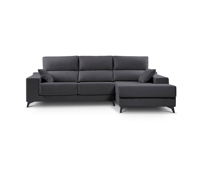 Chaise longue 4 lugares noelia xl cor antracite dereita
