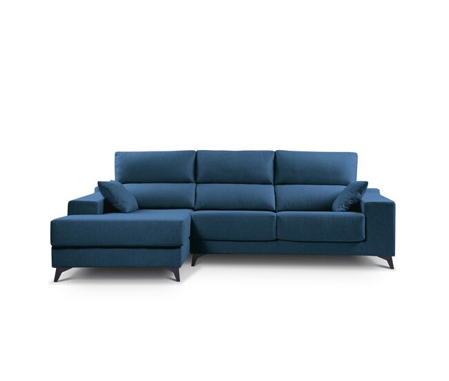 Chaise longue 4 lugares noelia xl cor azul escuro esquerda