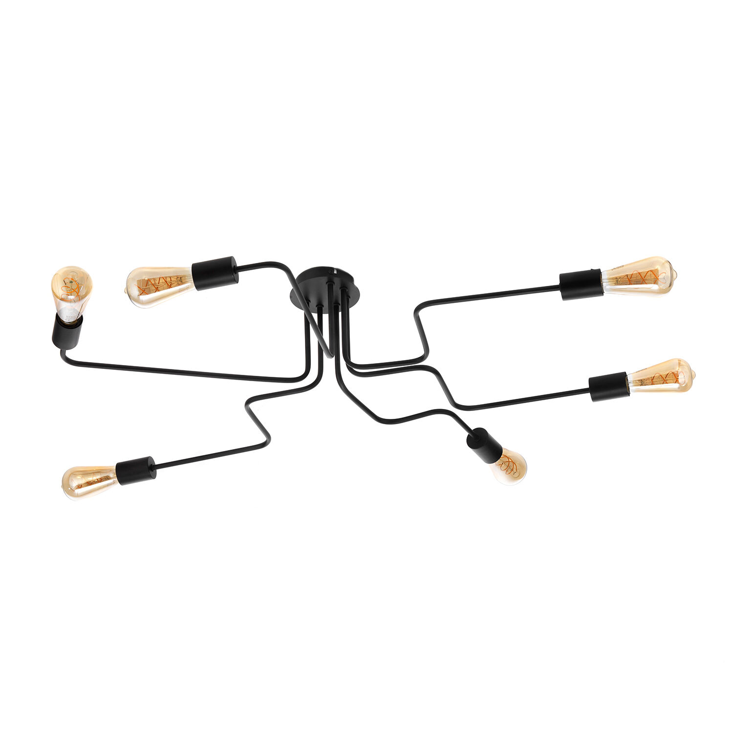 Candeeiro de teto DEDALO 6 luces 22w 25x97x75cm cor preto