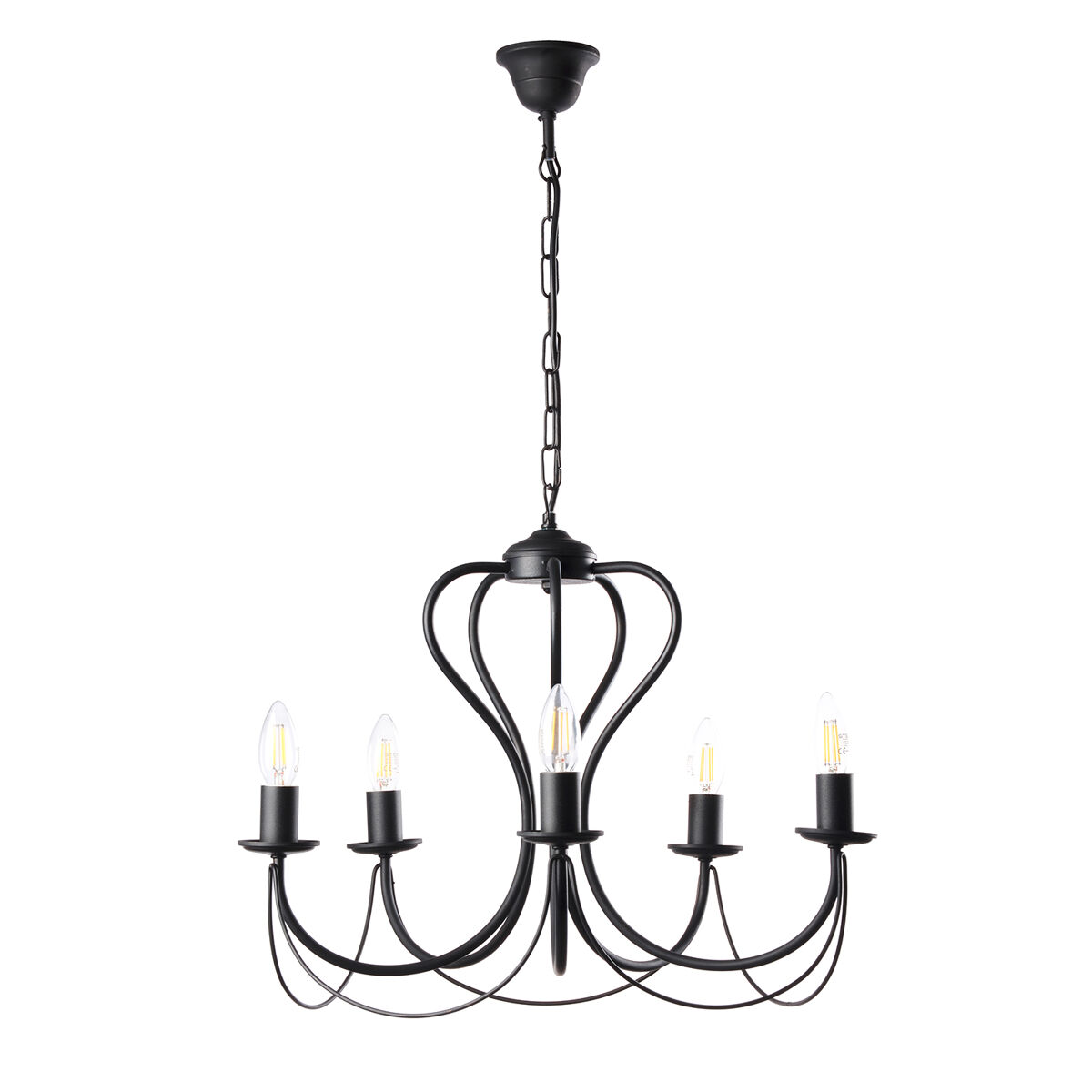 Candeeiro de teto CANDELA 5 luces 6w 105x55x55cm cor preto