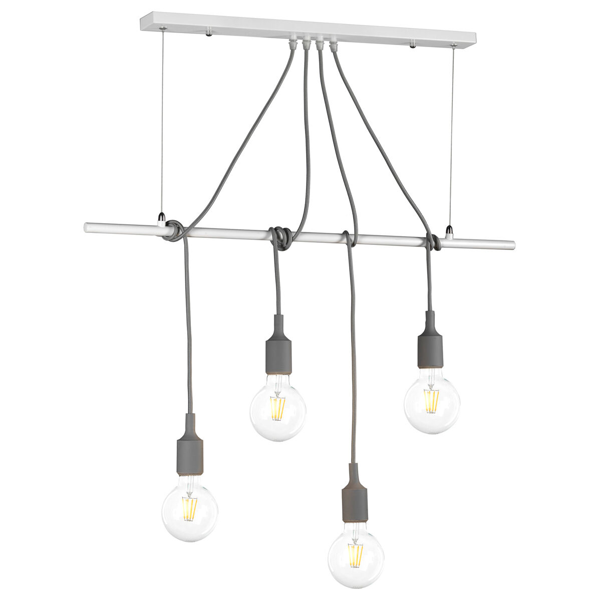 Candeeiro de teto WIRE IV 4 luzes 22 W 90x80x20cm branca