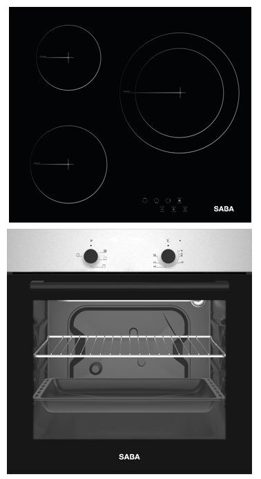 Conjunto forno e placa vitrocerâmica SABA SB-BIVOB-2023 