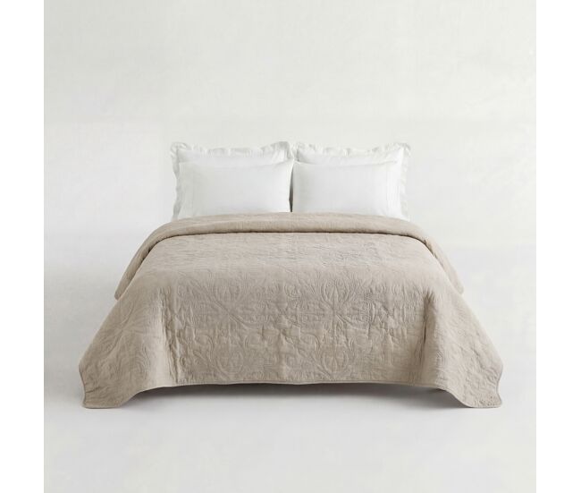 Colcha atenas cama 150cm cor bege