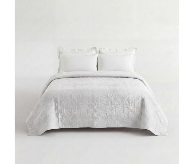 Colcha atenas cama 135cm cor branco