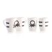 Set mugs BLACK&WHITE 4 peças marca BENETTON Set mugs BLACK&WHITE 4 peças marca BENETTON Branco