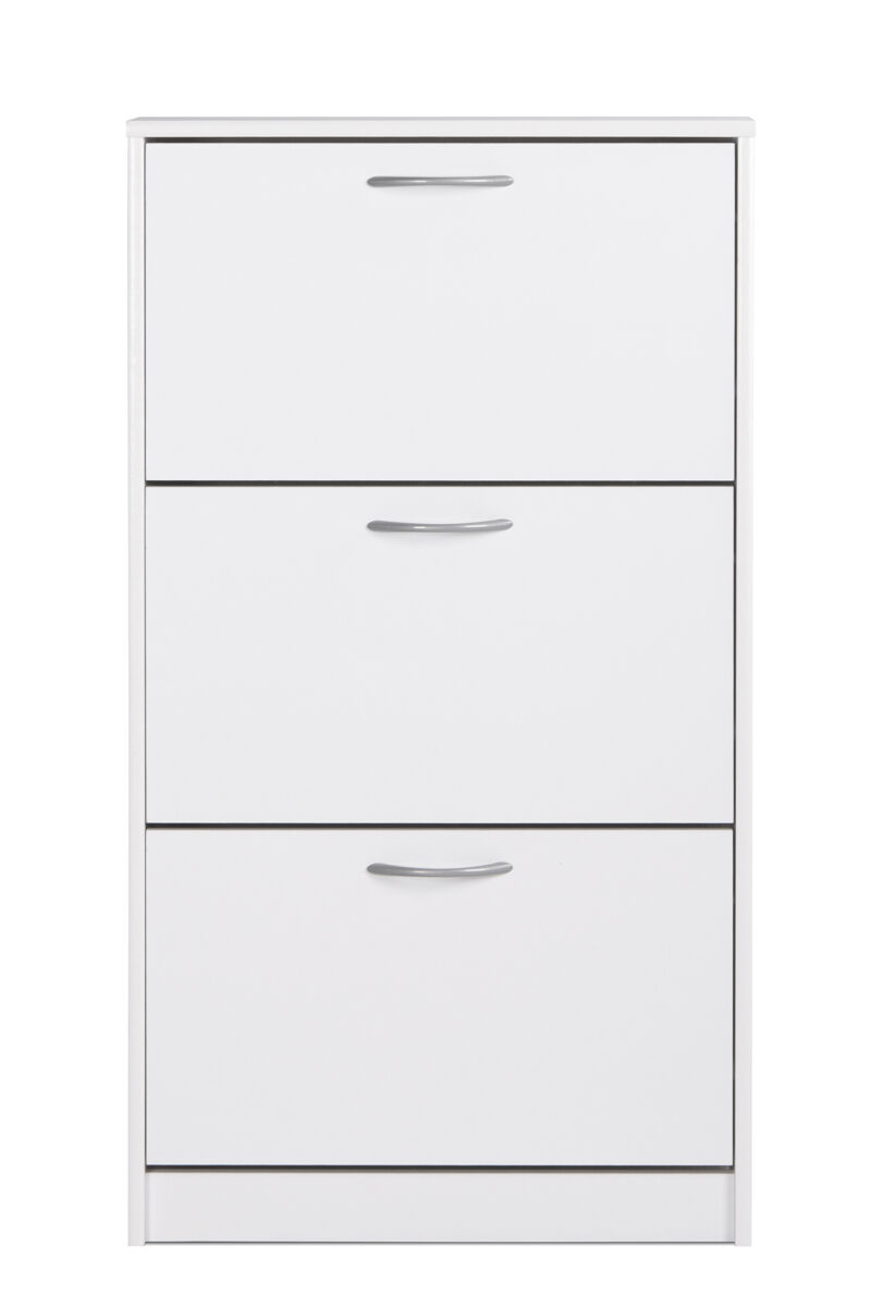 Sapateira DRESDE com 3 compartimentos cor branca