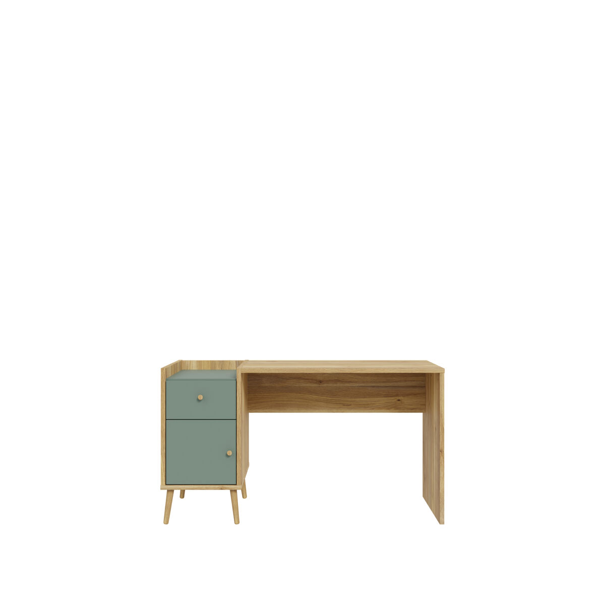 Secretária LYON 1 gaveta 1 porta cor carvalho