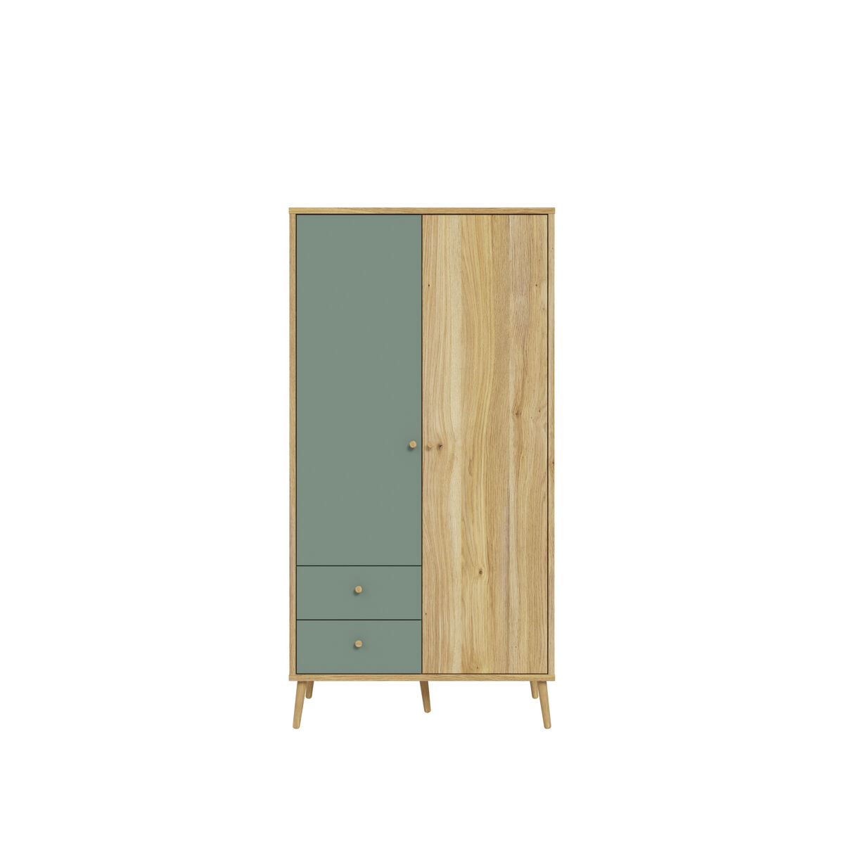Roupeiro SERIE LYON portas batentes 94x185cm carvalho