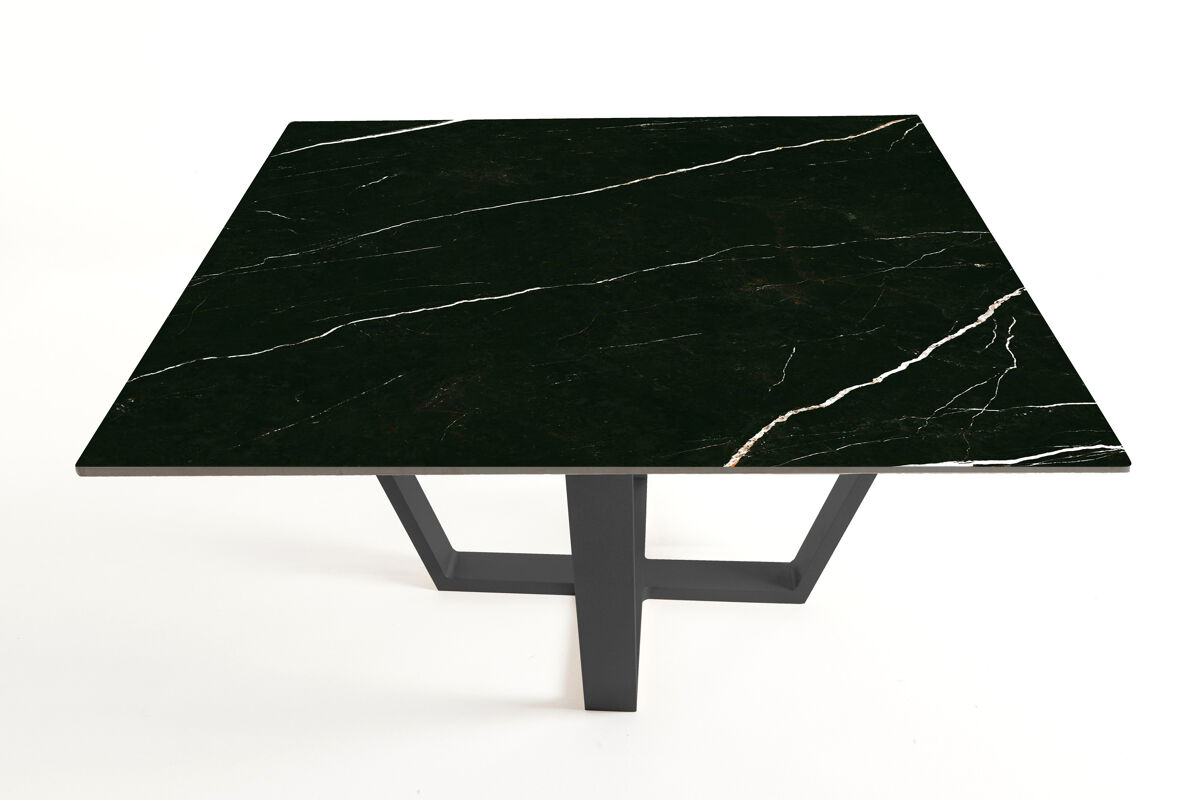 Mesa de centro com efeito mármore EXCALIBUR Preto