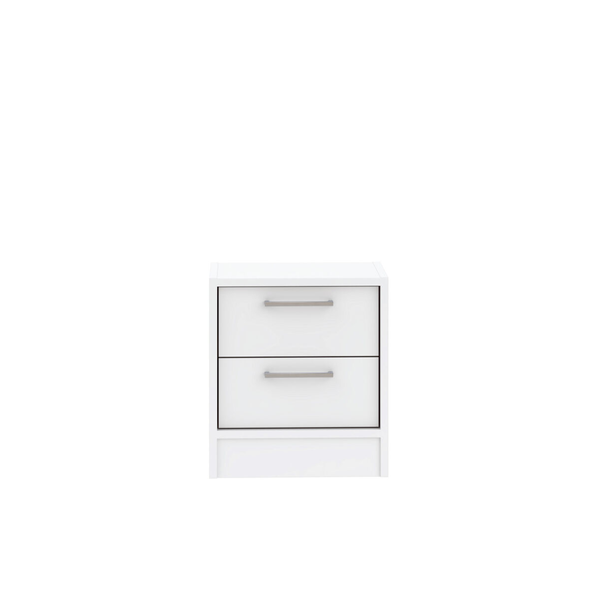 Mesa de cabeceira 2 gavetas cor branca LEADER 