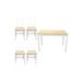 Conjunto de mesa com 4 cadeiras VERSALLES Conjunto de mesa com 4 cadeiras VERSALLES Natural/ Branco
