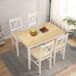 Conjunto de mesa com 4 cadeiras VERSALLES Conjunto de mesa com 4 cadeiras VERSALLES Natural/ Branco