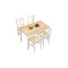 Conjunto de mesa com 4 cadeiras VERSALLES Conjunto de mesa com 4 cadeiras VERSALLES Natural/ Branco