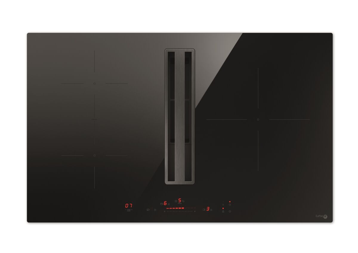 Placa de indução com exaustor TURBOAIR IMPULSO 80cm 3 zonas