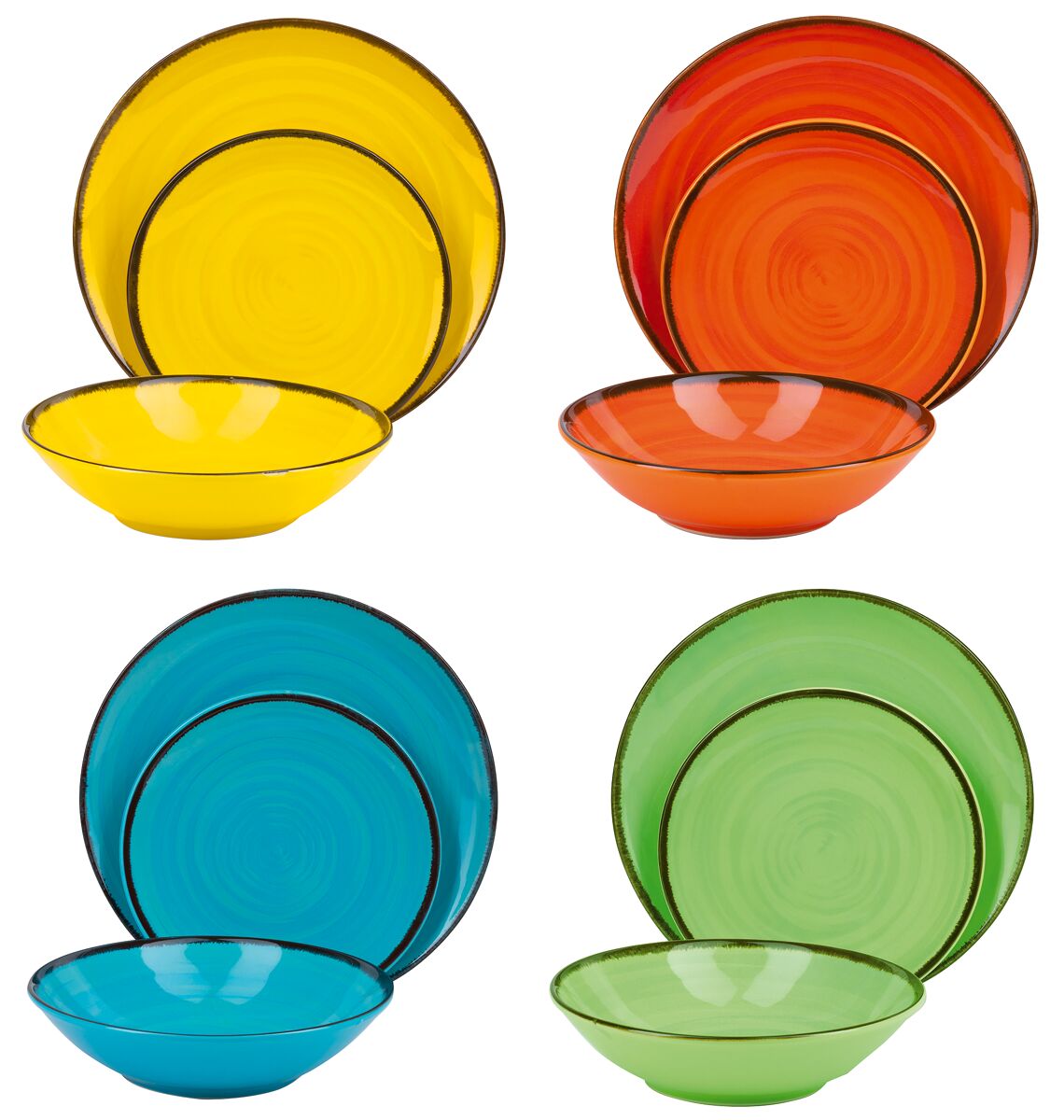 Conjunto de Talheres RAINBOW multicoloridos 18 peças