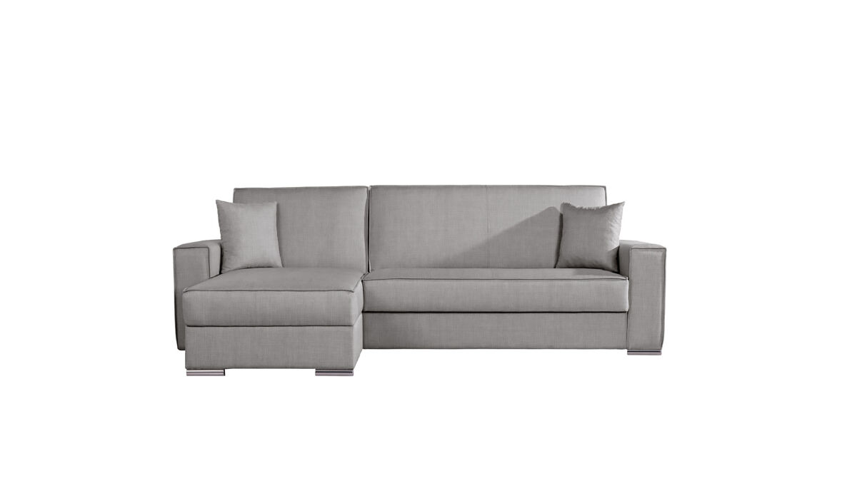 Chaise longue com cama 4 lugares reversível LAILA cor cinza