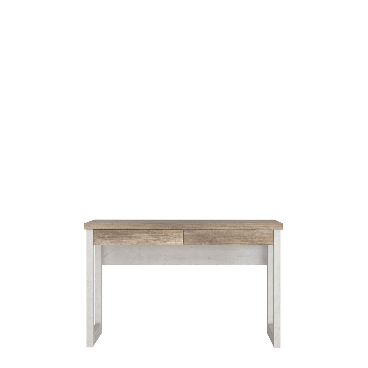 Secretária de escritório VERONA 2 gavetas branco e carvalho