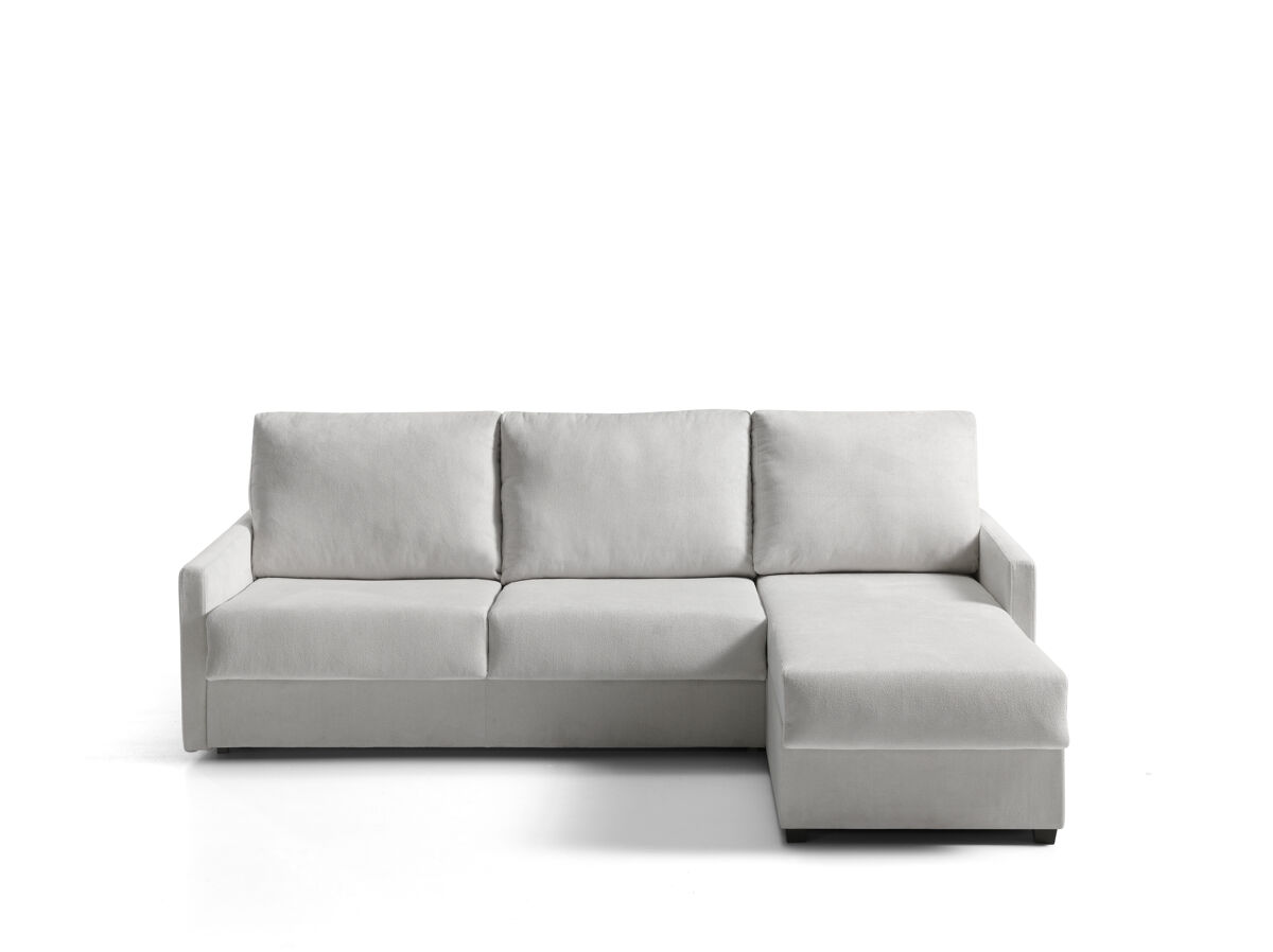 Chaise longue com cama AVA reversível 3 lugares cinza