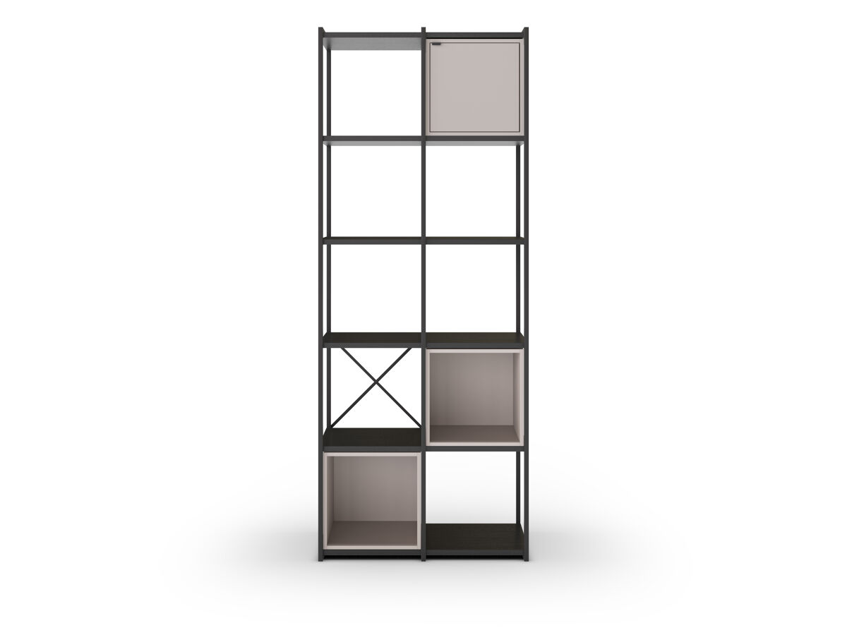 Estante ANYA 70cm preto e creme